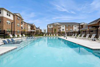 Blue cool swimming pool
